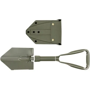 Pala plegable pala con estuche cubierto camping al aire libre herramienta militar MFH oliva - Imagen 1 de 3