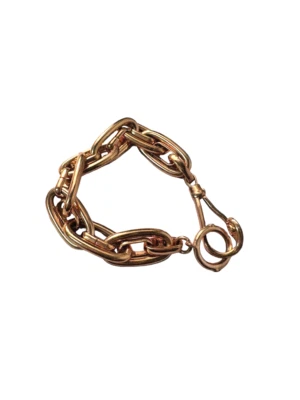 Hermosa Pulsera Henri Bendel Gruesa Tono Bronce Eslabones 8" Foto 1 de 3