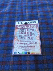 ESTERLYN BRANDON BEE SHOW PASS Band/Concert Backstage /Working AS IS BUY IT NOW! - Picture 1 of 3