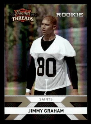 2010 Panini Threads #245 Jimmy Graham Gold Holofoil #/100 - Image 1 of 2