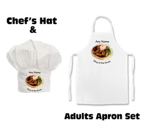 Sunday Roast ADULTS Apron Print Adults Chefs Hat / Apron Set - Picture 1 of 6