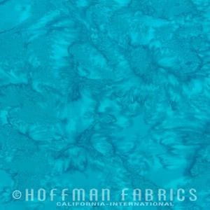 Hoffman Bali 1895 Watercolors Batik Fabric, By The Half Yard, 1895-443-SEASALT - Picture 1 of 1