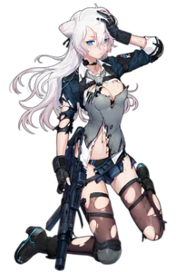 K7 Alt Girls Frontline Anime Weatherproof Sticker 6" Car Decal - Picture 1 of 1