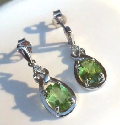 Earrings Opal, Ruby Topaz Peridot Citrine Solid Silver 14k Gold / Rhodium Plated - image 1 of 4