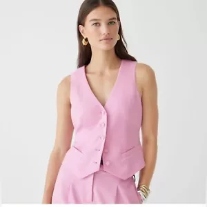 House of Harlow 1960 Pink Preppy Button Front Vest Size L NWT - Picture 1 of 8