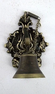 Campana de pared caras de ángel campana de puerta de hierro fundido campana de jardín colores latón - Imagen 1 de 6