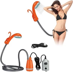 DOCCIA PORTATILE DA CAMPEGGIO A BATTERIA ELETTRICA CON TUBO GIARDINO ESTERNO - Foto 1 di 3