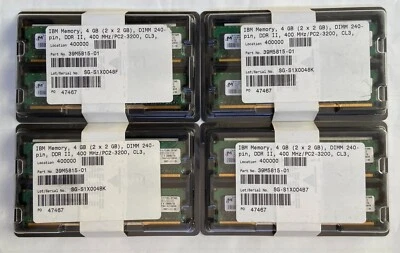 IBM 39M5815 16GB (4x4GB Kits) ECC DIMM Brand New Still In Original Package - Image 1 of 2