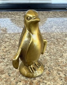 Brass Penguin Figurine Small Statue Home Ornaments Animal Figurines - Picture 1 of 11
