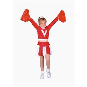 RG Costumes 91135-S Red Velvet Cheerleader Costume - Size Child-Small
