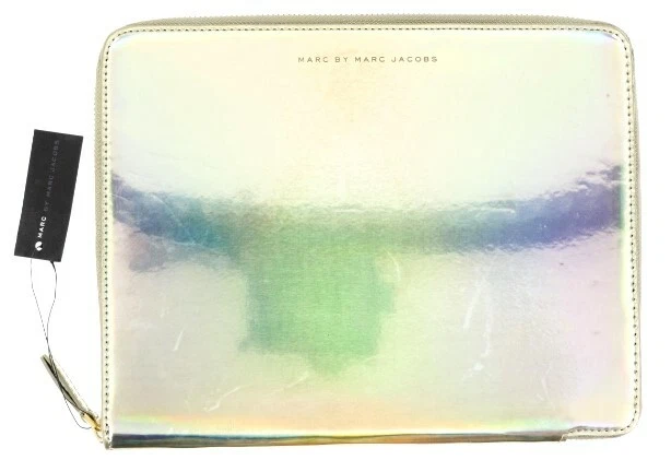 MARC BY MARC JACOBS Pale Gold Holographic Techno iPad Book 134534 - Image 1 of 3