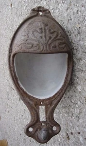 ANTIGUO COCHECITO DE BEBÉ EN FORMA DE HUEVO HIERRO BLANCO PORCELANA APLIQUE ARTE DECORATIVO RARO - Imagen 1 de 6