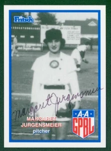 1995 Fritsch AAGPL Signed Baseball Card - #277 Margaret Jurgensmeir-Signed, MINT - Picture 1 of 2