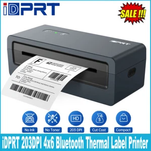IDPRT 203DPI 4x6 Bluetooth Thermal Label Printer For Android, iPhone, Windows - Picture 1 of 9