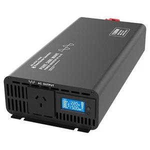 Powerhouse Black Max 1500W 12V DC To AC Pure Sine Wave Power Inverter - Picture 1 of 4