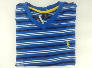 Men's U.S. POLO ASSN. Brand Blue STRIPED 100% COTTON Shirt - M - $34 MSRP - 20% - Picture 1 of 8
