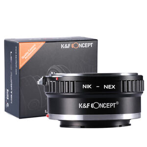 K&F Concept NIK-NEX Adapter for Nikon AI AIS F Lens to Sony NEX E Mount Camera