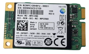 Disque SSD Samsung MZ-MPC128D 128 Go mSATA 90 %-99 % santé - Photo 1/1