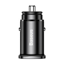 Cigarette Lighter Charger 5A Quick Charge USB / USB Type C Black - Baseus