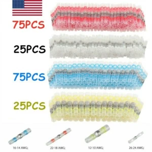200PCS Solder Seal Heat Shrink Wire Connector Sleeve Kit Splice Butt Waterproof - Bild 1 von 12