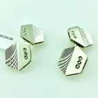 GEMELLI PER CAMICIA IN ORO BIANCO 750 E DIAMANTI NATURALI