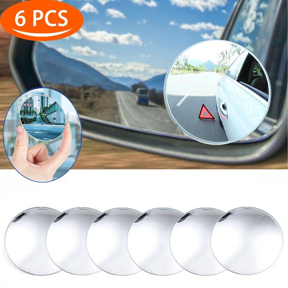 6x Espejo retrovisor de punto ciego redondo HD vidrio 360° espejo lateral para Cadillac Foto 1 de 4