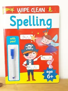 Wipe nd Clean Spelling Learning Book with Pen -Age 6+ (Brand New) - Picture 1 of 3