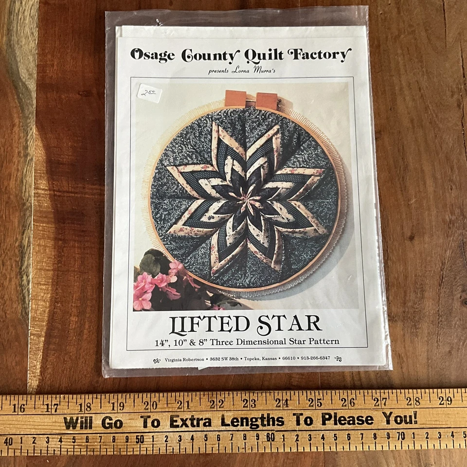 Osage County Quilt Factory Lifted Star Three Dimensional Pattern Instructions - Image 1 of 2
