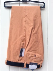 Gurteen Herren Baumwolle Stretch Chino - Brandneu mit Etikett - Farbe = Lachs - Gürtel enthalten - Bild 1 von 8