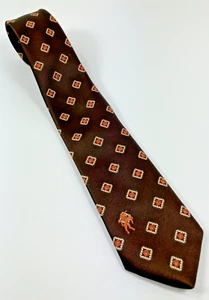 Bronzini Vintage Neck Tie Brown Polyester - Picture 1 of 4