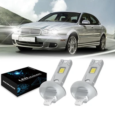 Para Jaguar X-Type 2002-2008 - 2x H1 Blanco Faro LED Bombillas de haz alto o bajo Foto 1 de 4