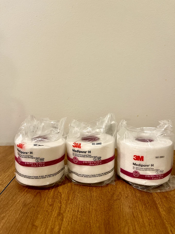 Cinta médica perforada 3M Medipore H 2" x 10 yardas 2862 3 rollos  Foto 1 de 1