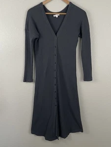 Vetta Size S The Long Cardigan Sweater Dress in Solid Charcoal Gray - Picture 1 of 4