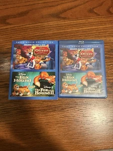 Disney The Fox and the Hound 1 & 2 / Oliver & Company (Blu-ray/DVD, 5-Disc Set) - Picture 1 of 6