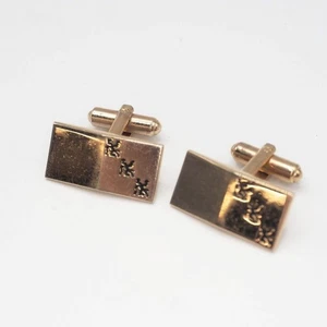 Juego de gemelos para hombre Hickok diseño mediados de siglo tono dorado joyería para hombre - Imagen 1 de 2