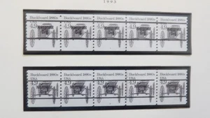 #2124a 4.9c Buckboard Bureau Precancel PNC5 #1 & 2 MNH OG VF Line Gap on #2 - Picture 1 of 1
