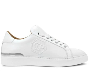 PHILIPP PLEIN HEXAGON LOGO SNEAKERS MEN SHOES MADE IN ITALY SAESUCS0692PLE075N - Picture 1 of 5