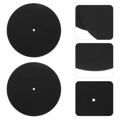  2 Pcs Rubber Turntable Mat Vinyl Record Protector Slipmats Platter - Image 1 of 4