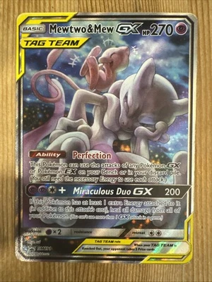 Mewtwo & Mew GX - SM191 - Pokemon Sun & Moon Promo Ultra Rare Card HP/DMG - Image 1 of 2