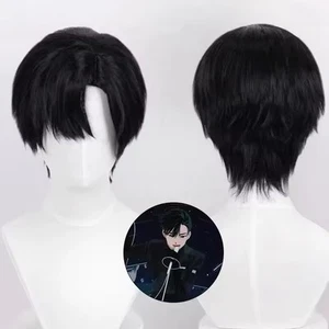 Alien Stage Anime Ivan Cosplay Black Sorrow Cosplay Black Wig Short - Picture 1 of 5