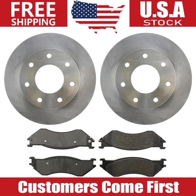 Juego de rotores de freno delanteros + pastillas de freno para Ford F-250 1997 1998 1999 4x4 Foto 1 de 4