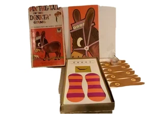 Pin the Tail on the Donkey Whitman 1970 never used game party child fuzzy wuzzy - Picture 1 of 7