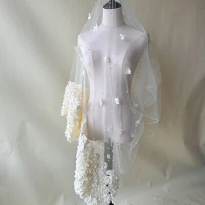 Bordado Perlas Vestido Novia Tul Floral Disfraz Mujeres Vestido Tela Encaje 1 - Imagen 1 de 10