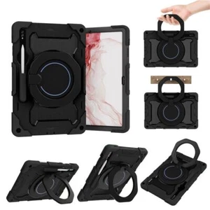 Tablet Armor Stand Hard Case Cover For Samsung Galaxy Tab S7 FE S8+ S9 Ultra - Picture 1 of 91