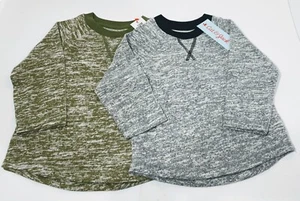 Cat & Jack Toddler Boys' Soft Knit Long Sleeve Pullover T-Shirt (2 PK) -Size 12M - Picture 1 of 6