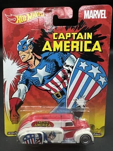 2014 Hot Wheels WHITE 38 DODGE AIRFLOW Captain America Marvel Real Riders - Picture 1 of 3