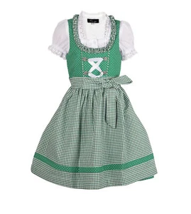 Kinderdirndl Nele grün Dirndl für Mädchen mit Bluse - Bild 1 von 4