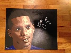 Dipinto originale firmato 1/1 Victor Cruz 16x20 New York Giants COA 1 di 1! - Foto 1 di 1