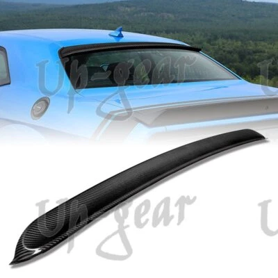 Alerón de visera de techo trasero de fibra de carbono real para Dodge Challenger 2008-2023 Foto 1 de 4
