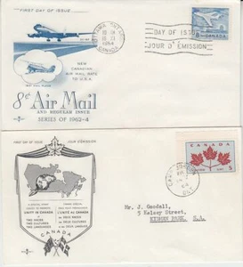 Canada - Anniversaries, Events, People & Wildlife (2no. RoseCraft FDC's) 1964 - Picture 1 of 1